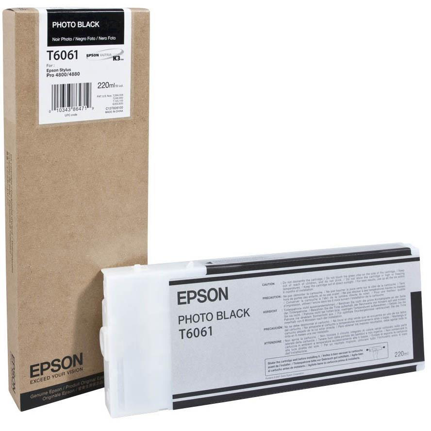 Original Epson T6061 / T5651 Photo Black High Capacity Ink Cartridge (C13T606100 / C13T565100)