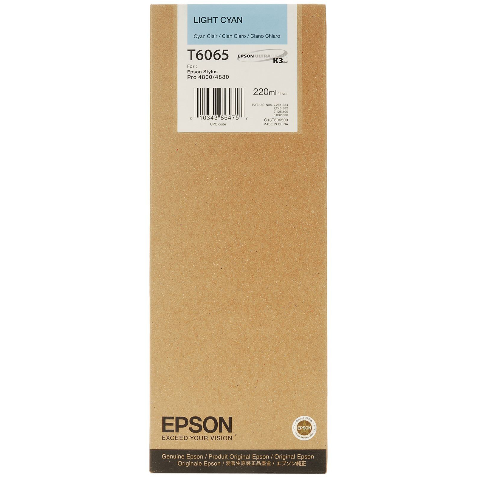 Original Epson T6065 / T5655 Light Cyan High Capacity Ink Cartridge (C13T606500 / C13T565500)