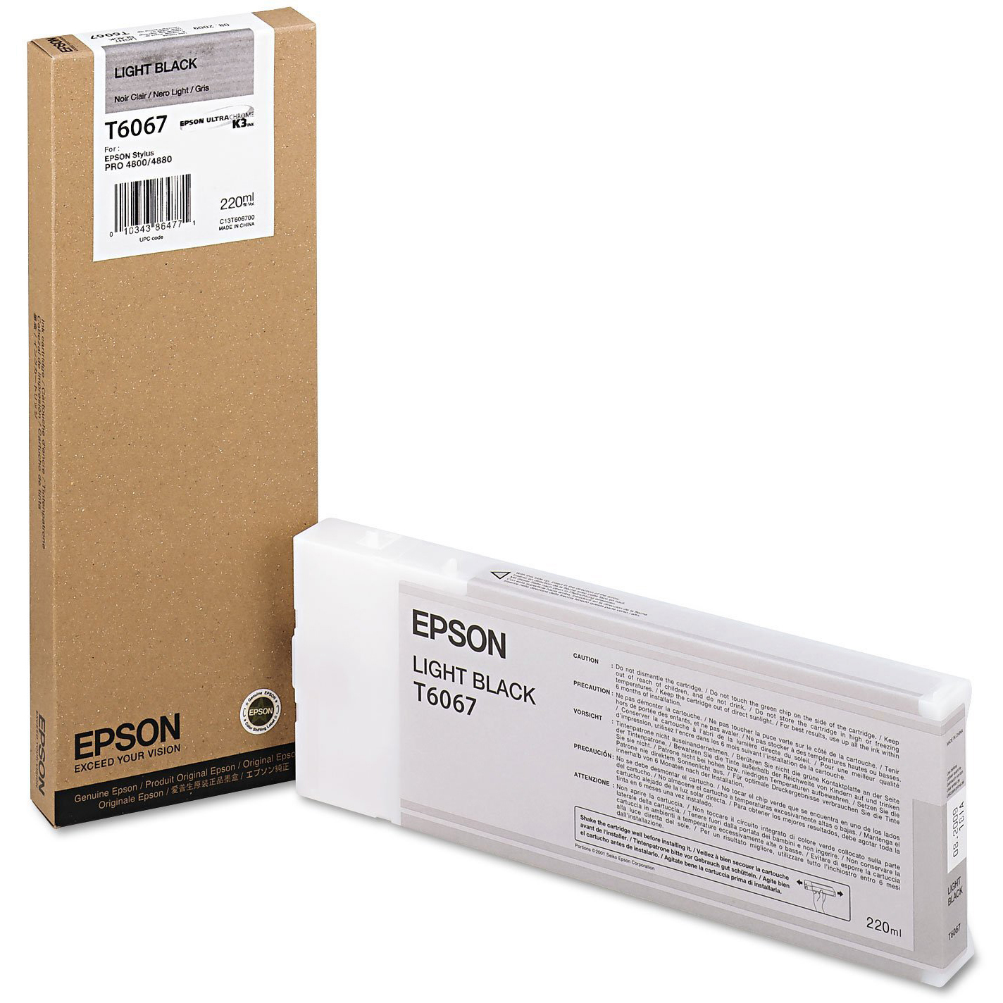 Original Epson T6067 / T5657 Light Black High Capacity Ink Cartridge (C13T606700 / C13T565700)