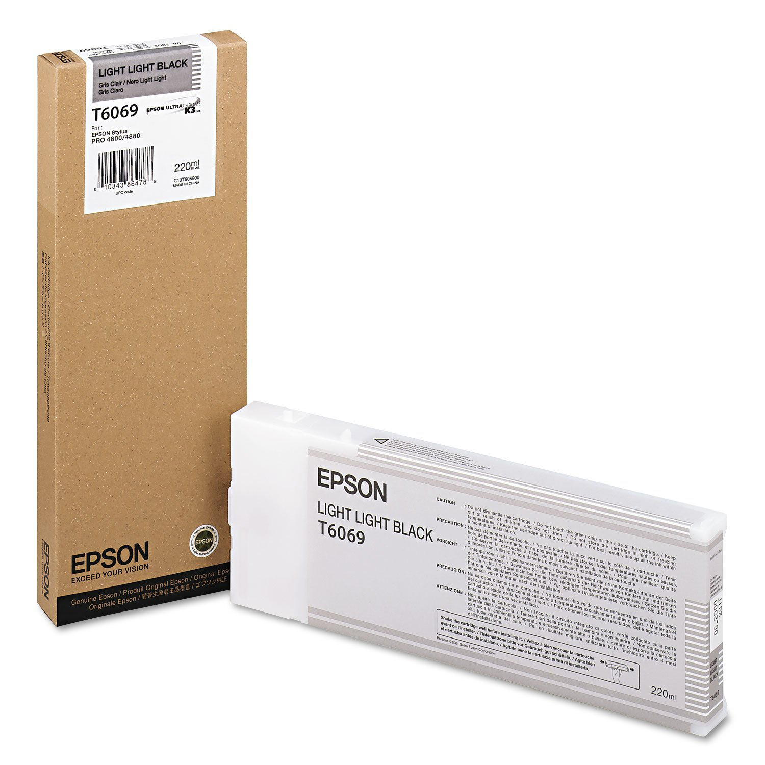 Original Epson T6069 / T5659 Light Light Black High Capacity Ink Cartridge (C13T606900 / C13T565900)