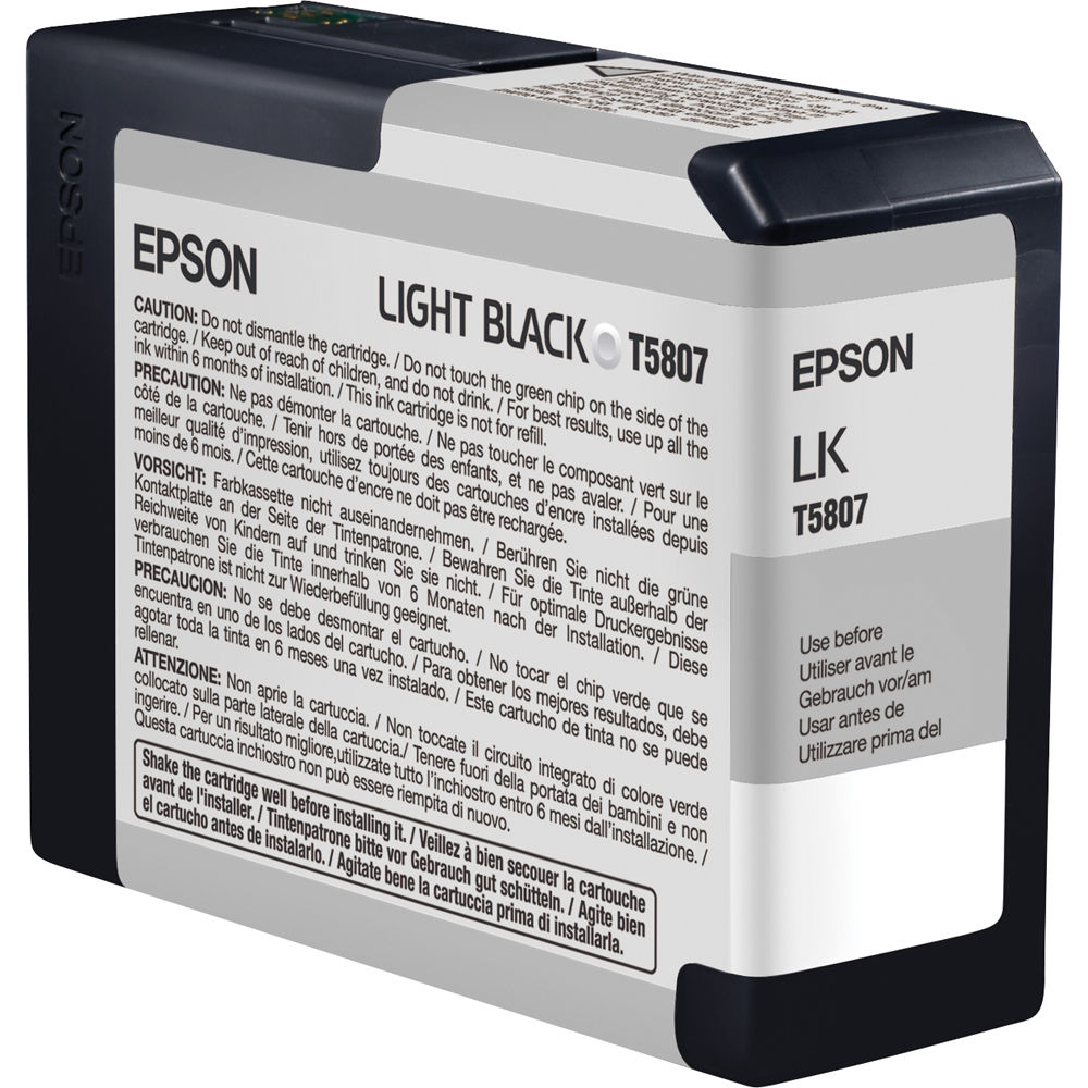 Original Epson T5807 Light Black Ink Cartridge (C13T580700)