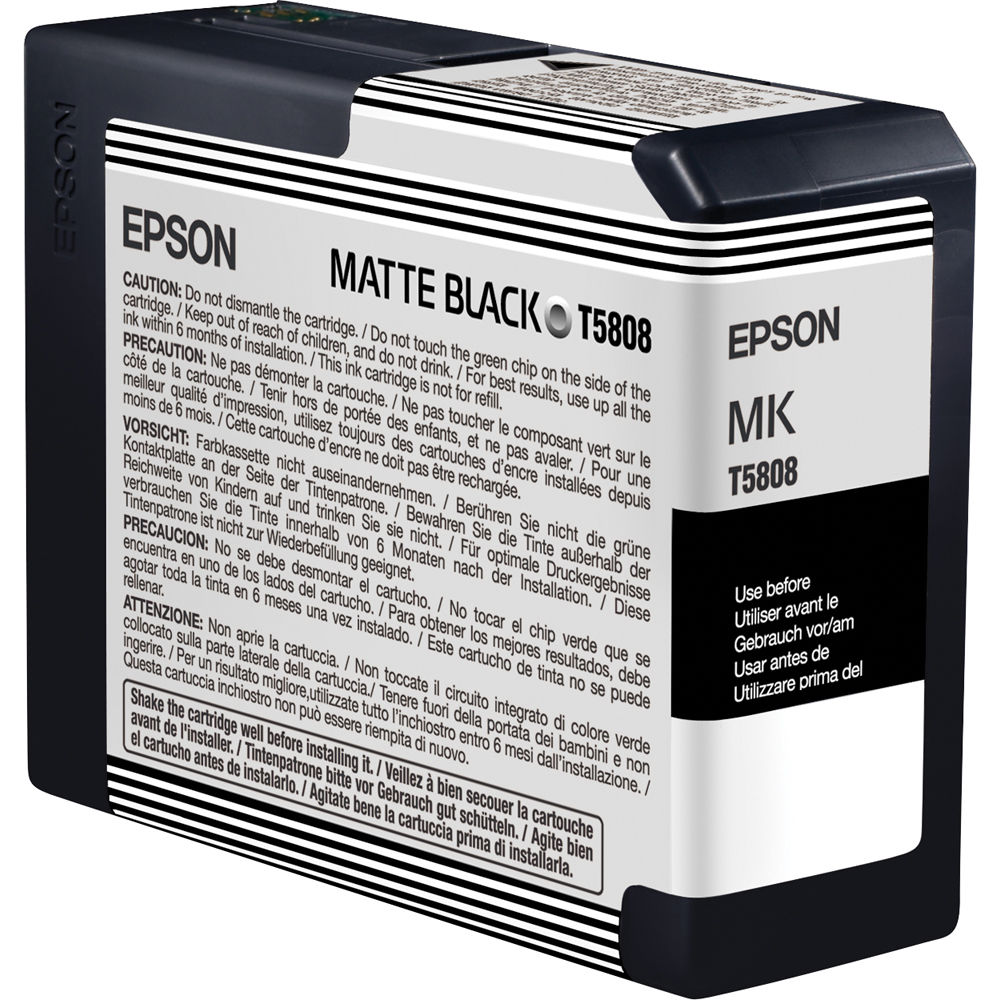 Original Epson T5808 Matte Black Ink Cartridge (C13T580800)