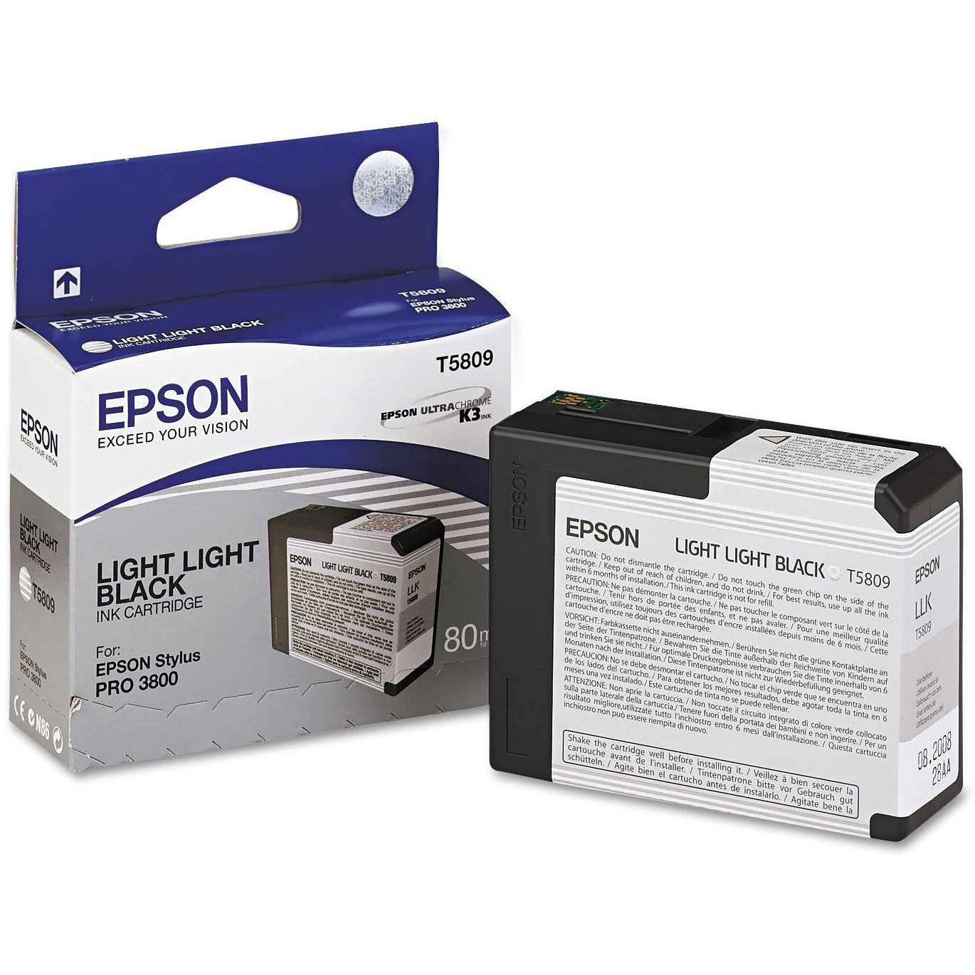 Original Epson T5809 Light Light Black Ink Cartridge (C13T580900)