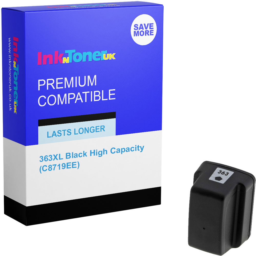 Premium Compatible HP 363XL Black High Capacity Ink Cartridge (C8719EE)