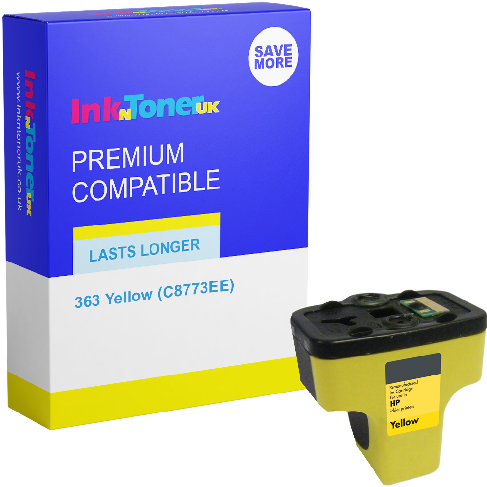 Premium Compatible HP 363 Yellow Ink Cartridge (C8773EE)