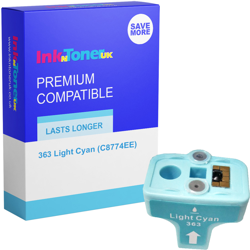 Premium Compatible HP 363 Light Cyan Ink Cartridge (C8774EE)