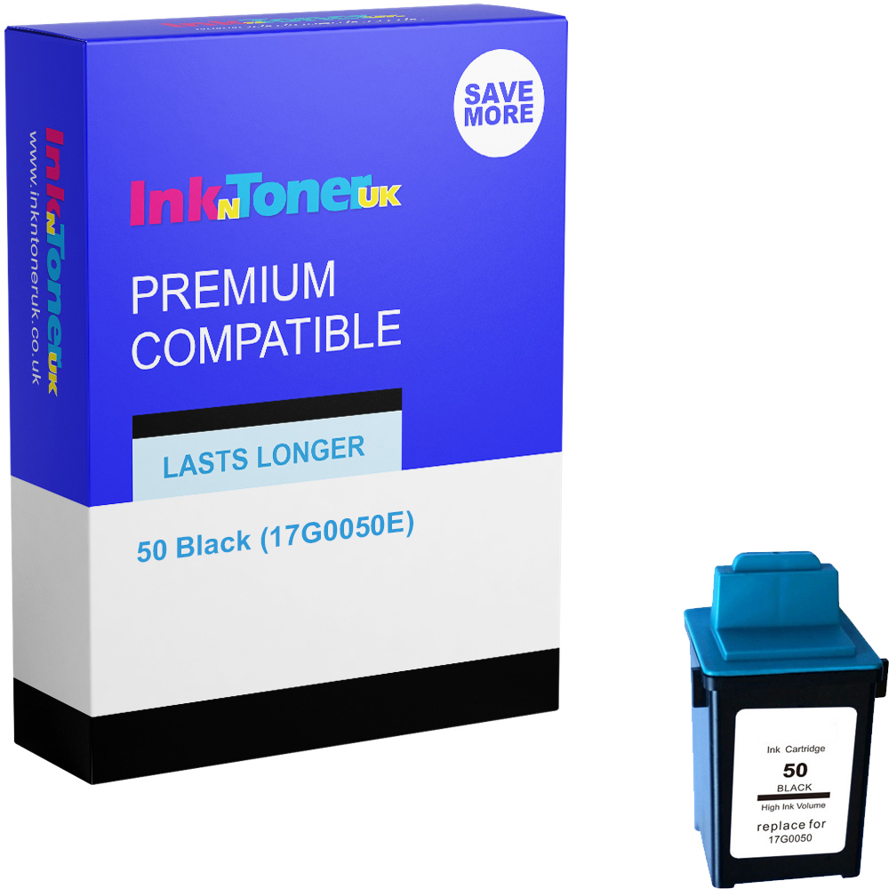 Premium Remanufactured Lexmark 50 Black Ink Cartridge (17G0050E)