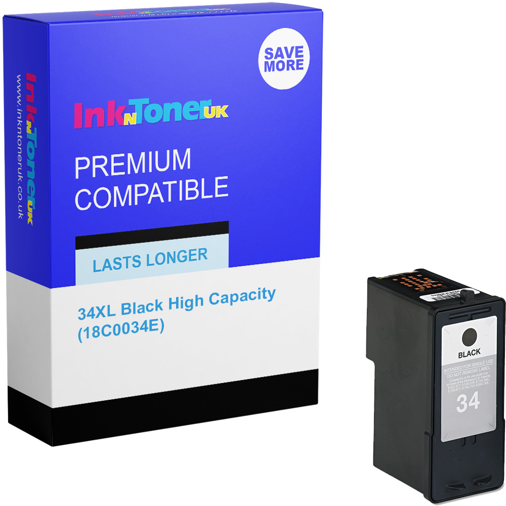 Premium Remanufactured Lexmark 34XL Black High Capacity Ink Cartridge (18C0034E)
