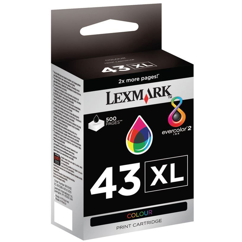 Original Lexmark 43XL Colour High Capacity Ink Cartridge (18YX143E)