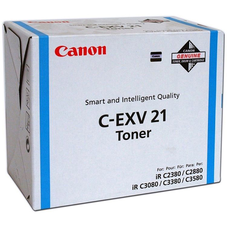 Original Canon C-EXV21 Cyan Toner Cartridge (0453B002AA)