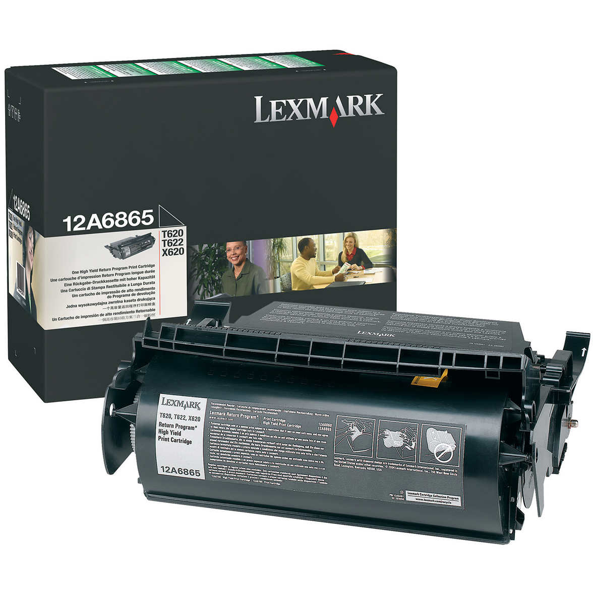 Original Lexmark 12A6865 Black High Capacity Toner Cartridge (12A6865)