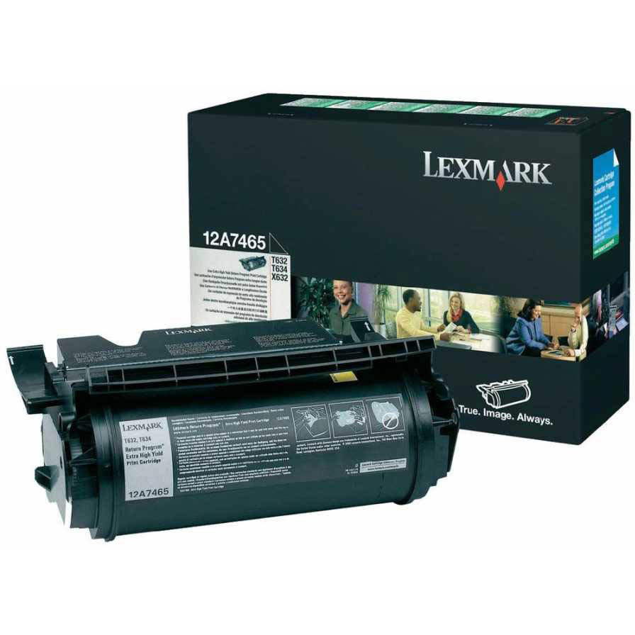 Original Lexmark 12A7465 Black Extra High Capacity Toner Cartridge (12A7465)