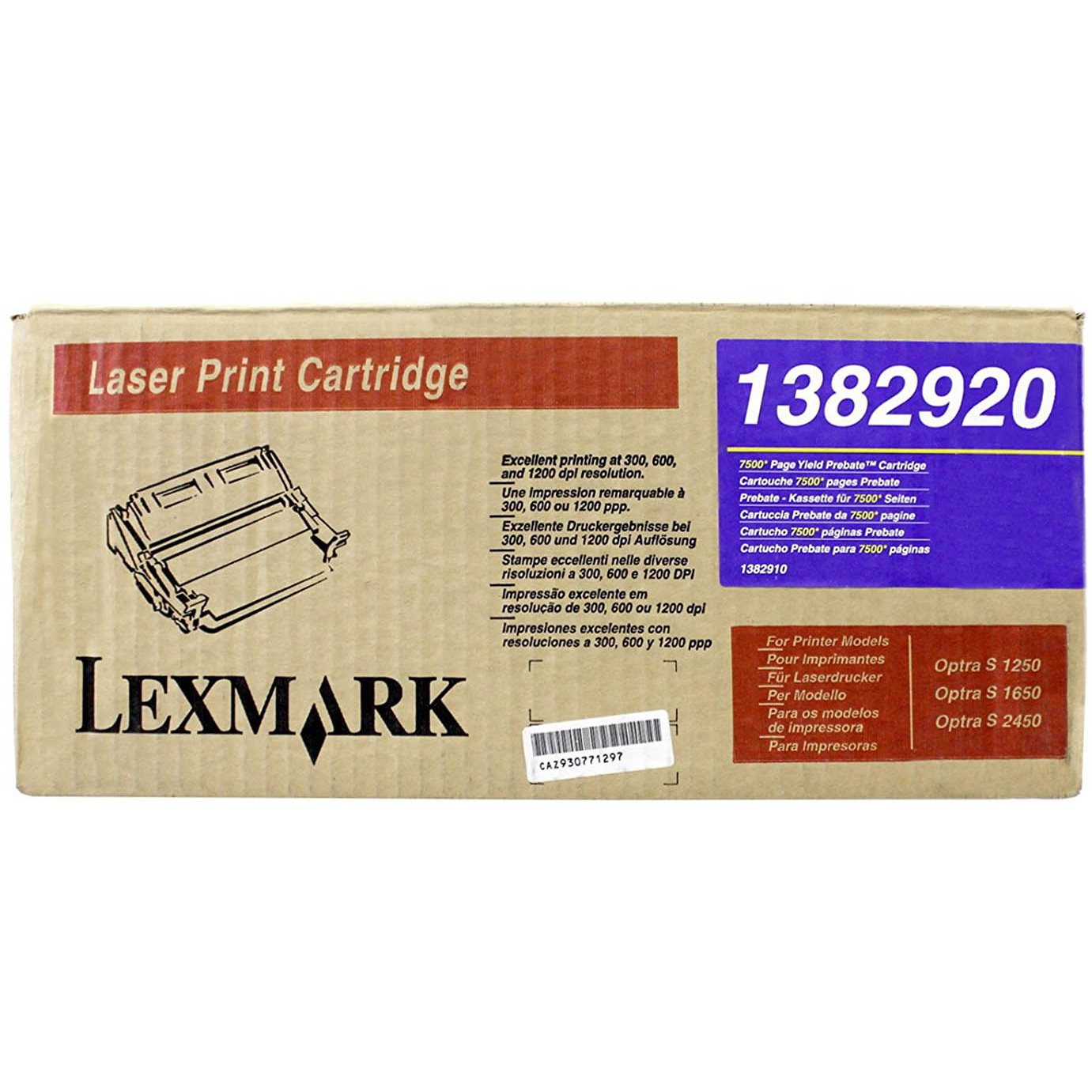 Original Lexmark 1382920 Black Toner Cartridge (1382920)