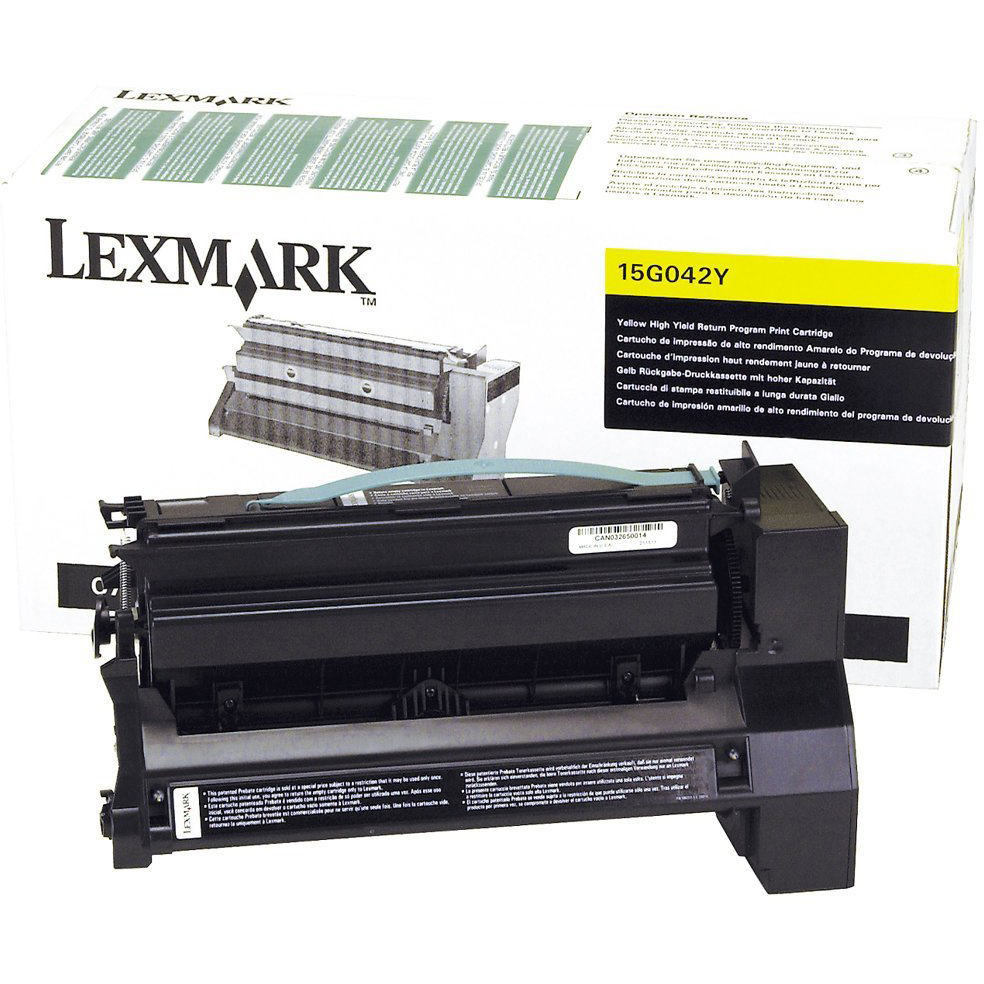 Original Lexmark 15G042Y Yellow High Capacity Toner Cartridge (15G042Y)