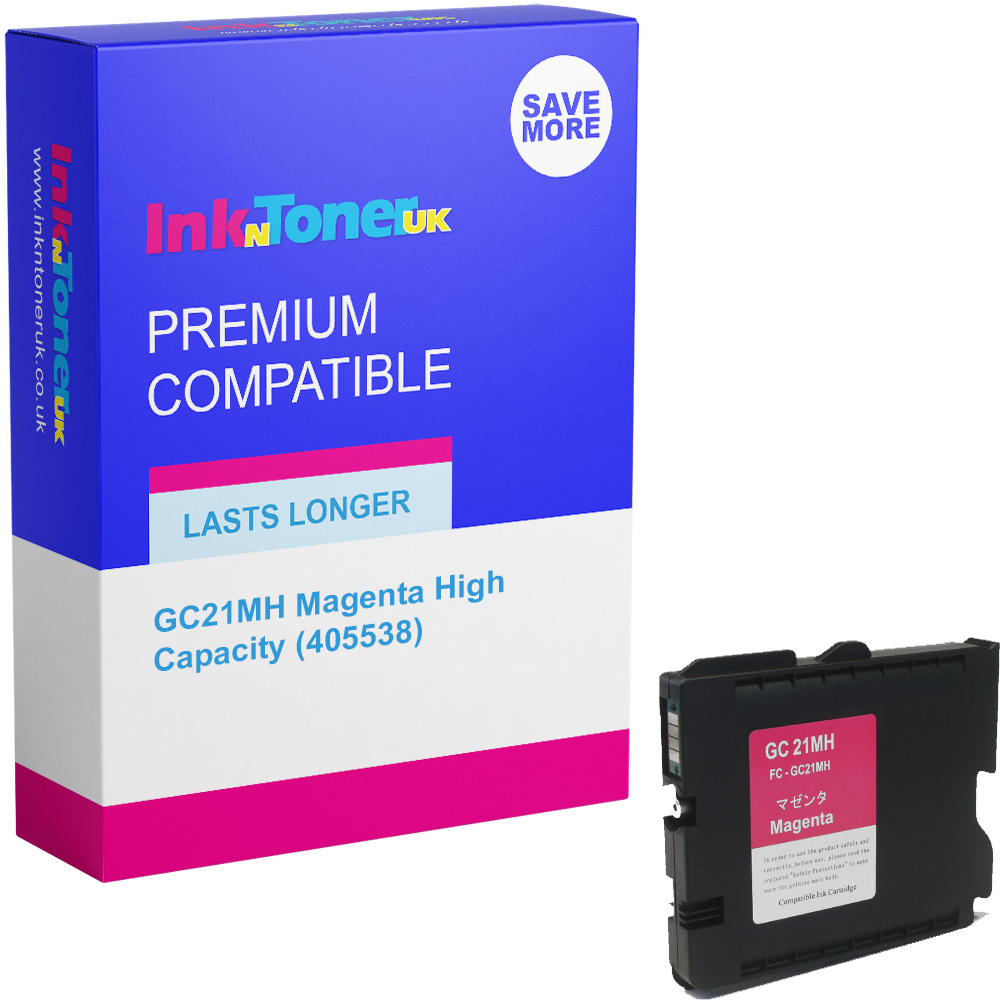 Premium Compatible Ricoh GC21MH Magenta High Capacity Gel Ink Cartridge (405538)