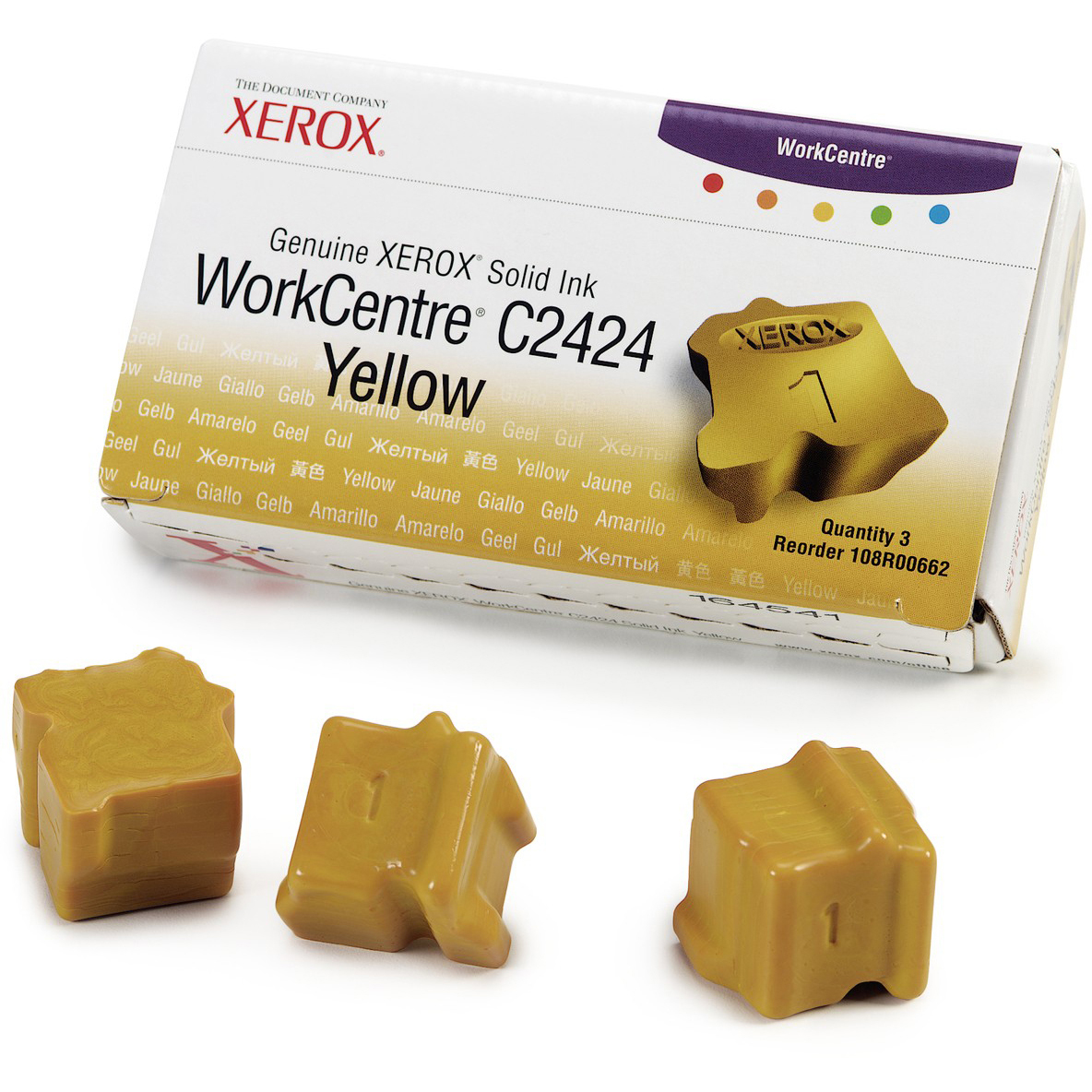 Original Xerox 108R00662 Yellow Triple Pack Solid Ink (108R00662)