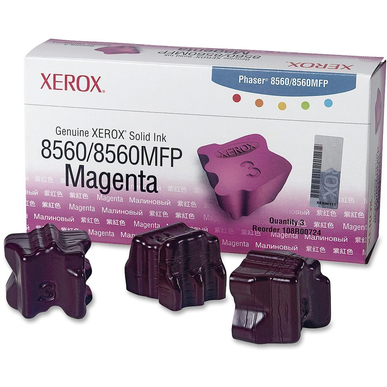 Original Xerox 108R00724 Magenta Triple Pack Solid Ink (108R00724)