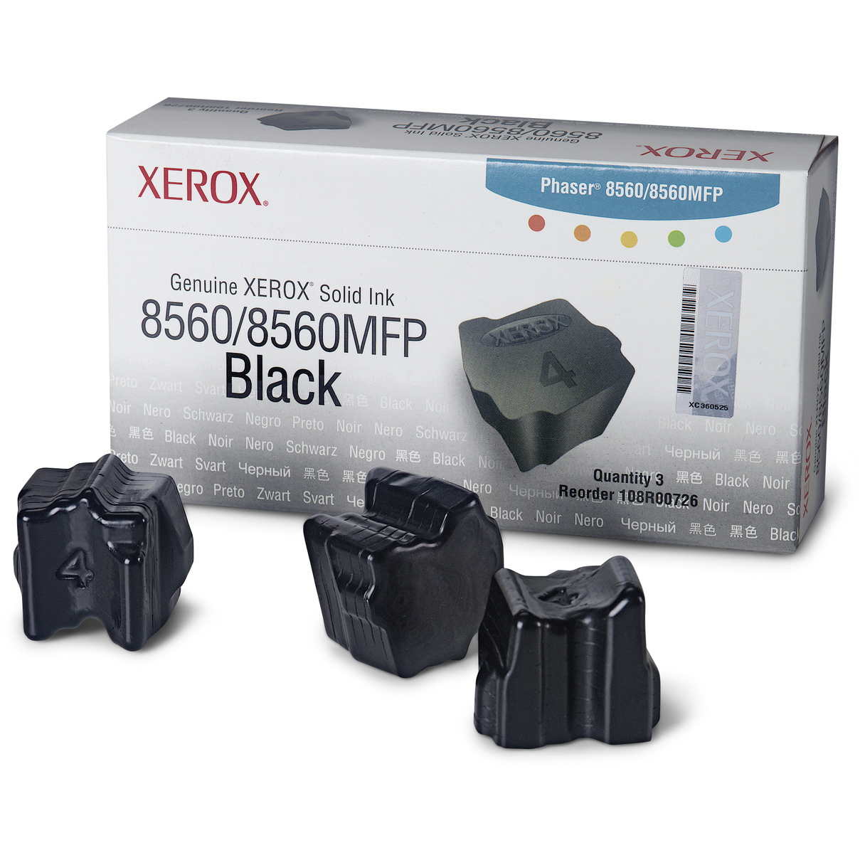Original Xerox 108R00726 Black Triple Pack Solid Ink (108R00726)