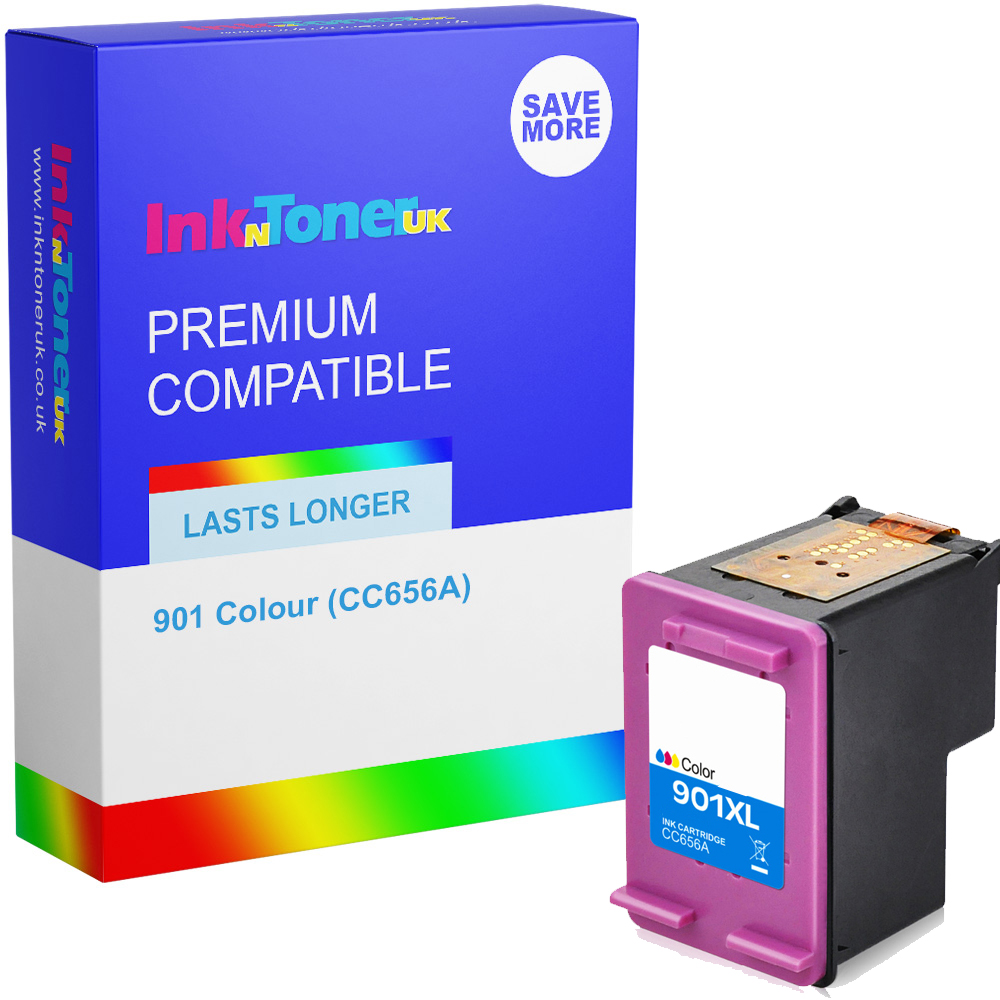 Premium Remanufactured HP 901 Colour Ink Cartridge (CC656A)