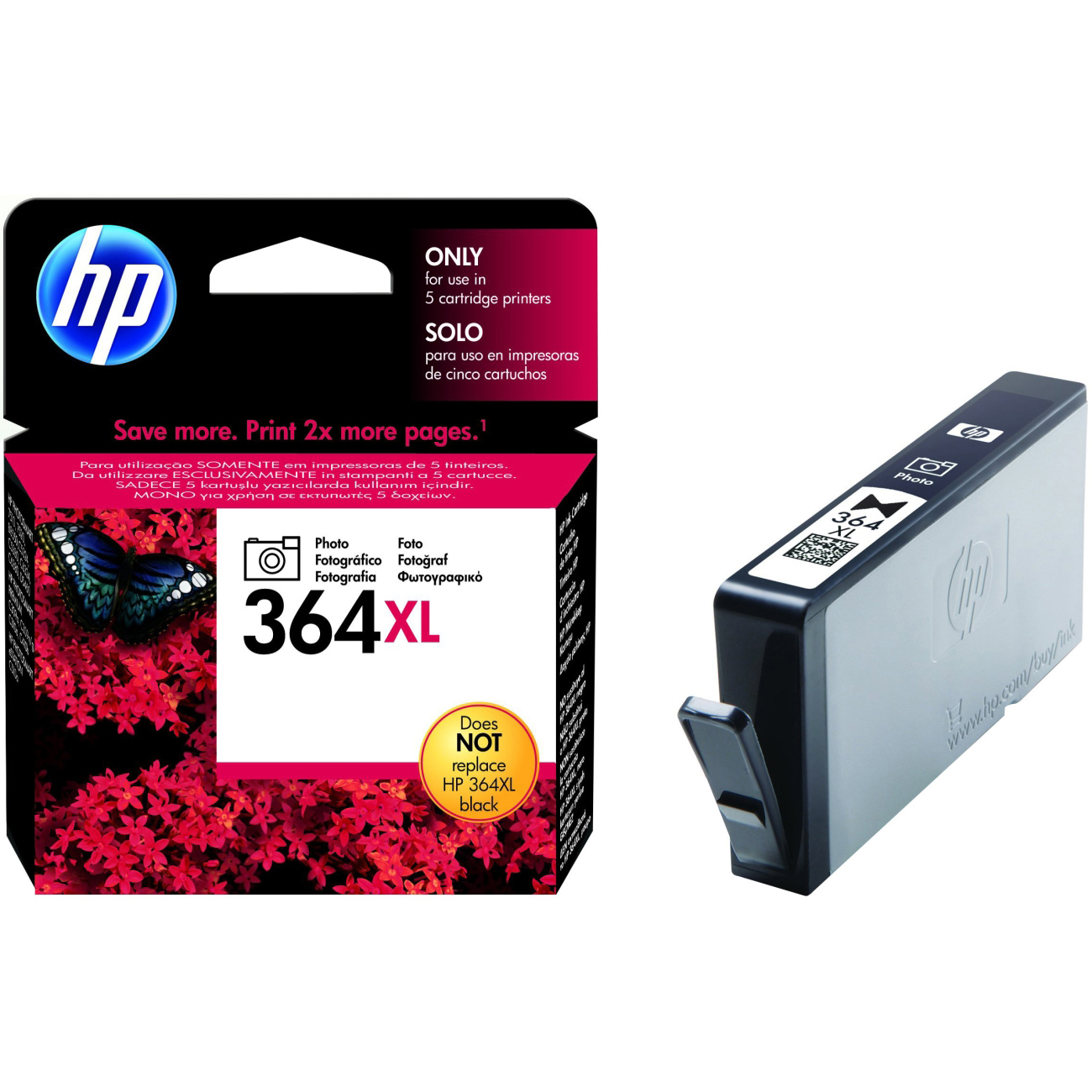 Original HP 364XL Photo Black High Capacity Ink Cartridge (CB322EE)