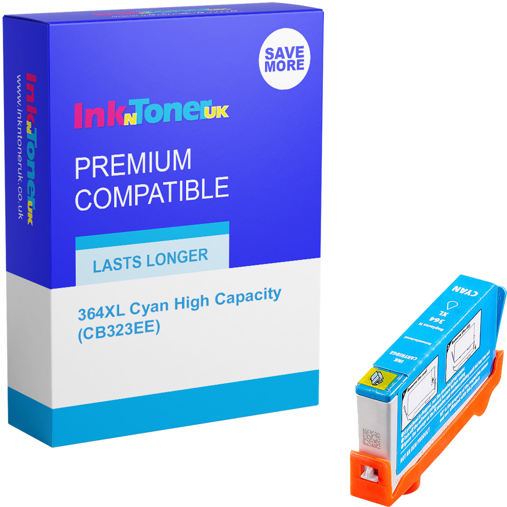Premium Compatible HP 364XL Cyan High Capacity Ink Cartridge (CB323EE)