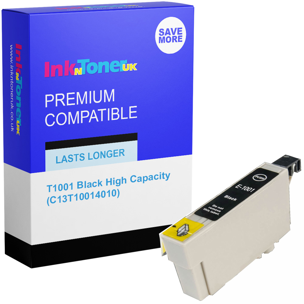 Premium Compatible Epson T1001 Black High Capacity Ink Cartridge (C13T10014010) Rhino