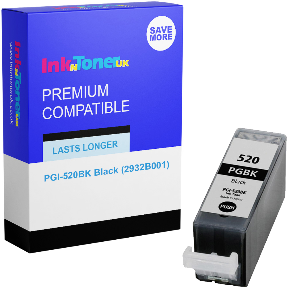 Premium Compatible Canon PGI-520BK Black Ink Cartridge (2932B001)