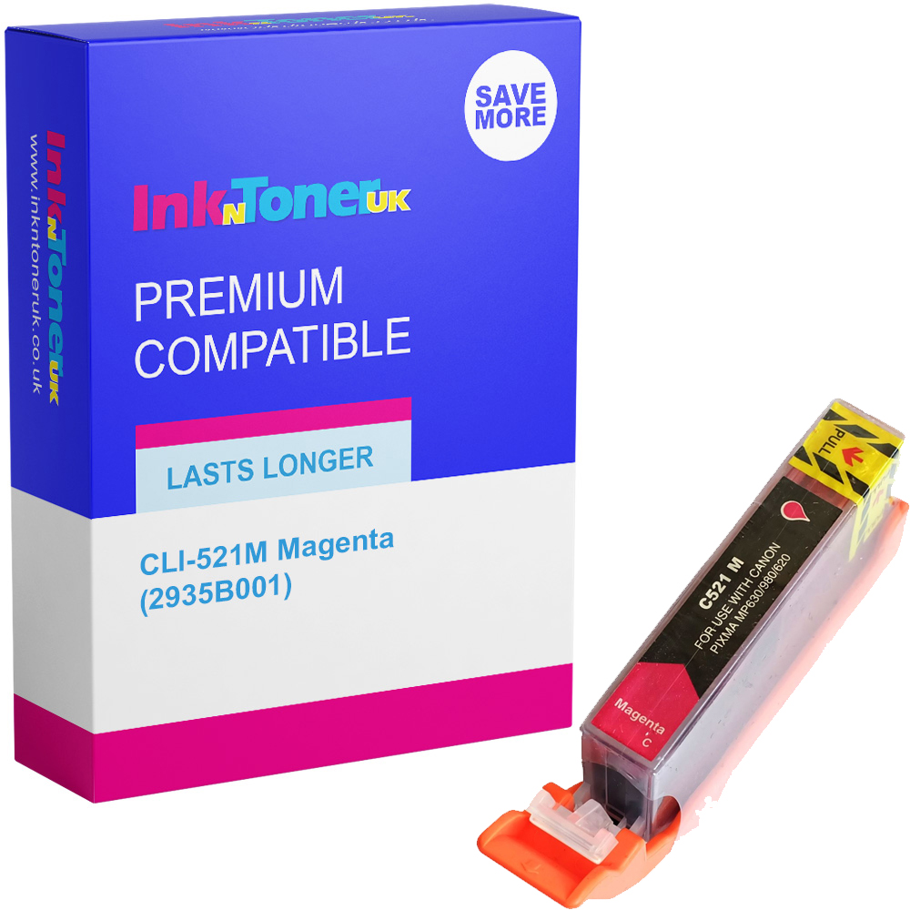 Premium Compatible Canon CLI-521M Magenta Ink Cartridge (2935B001)