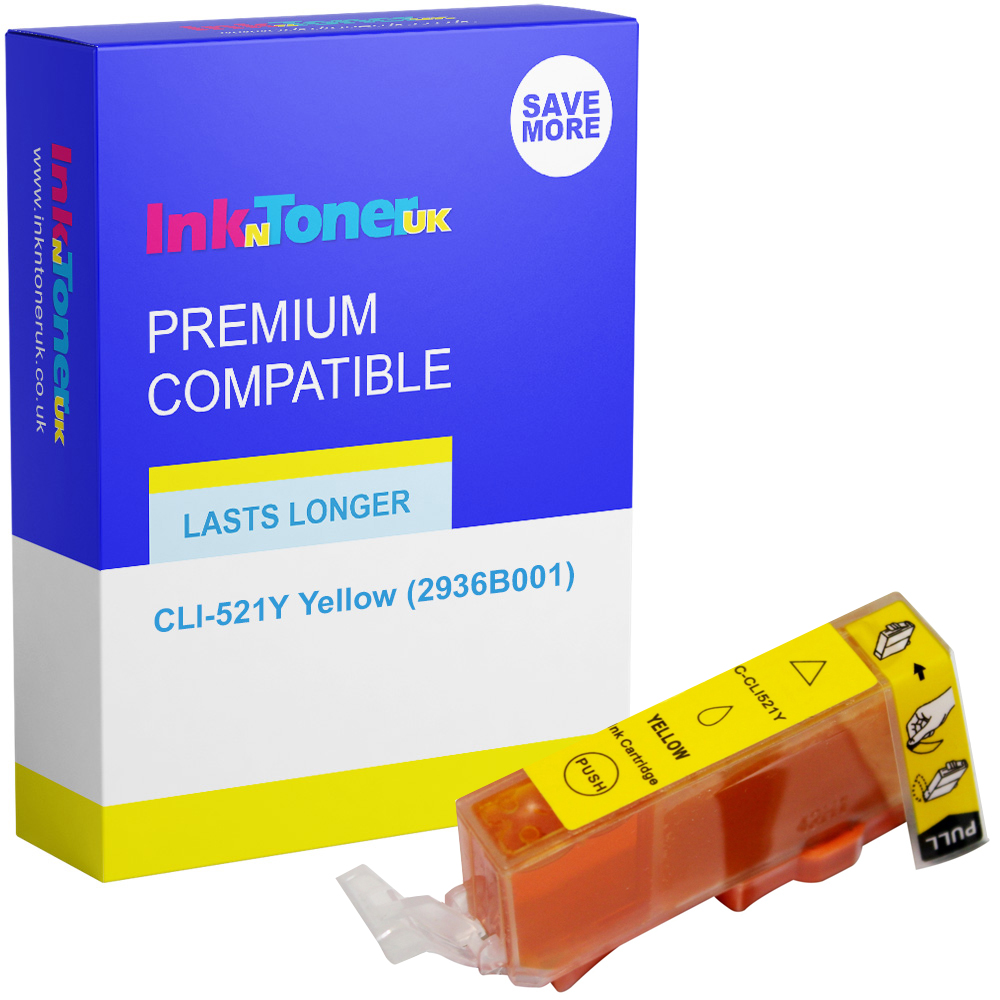 Premium Compatible Canon CLI-521Y Yellow Ink Cartridge (2936B001)