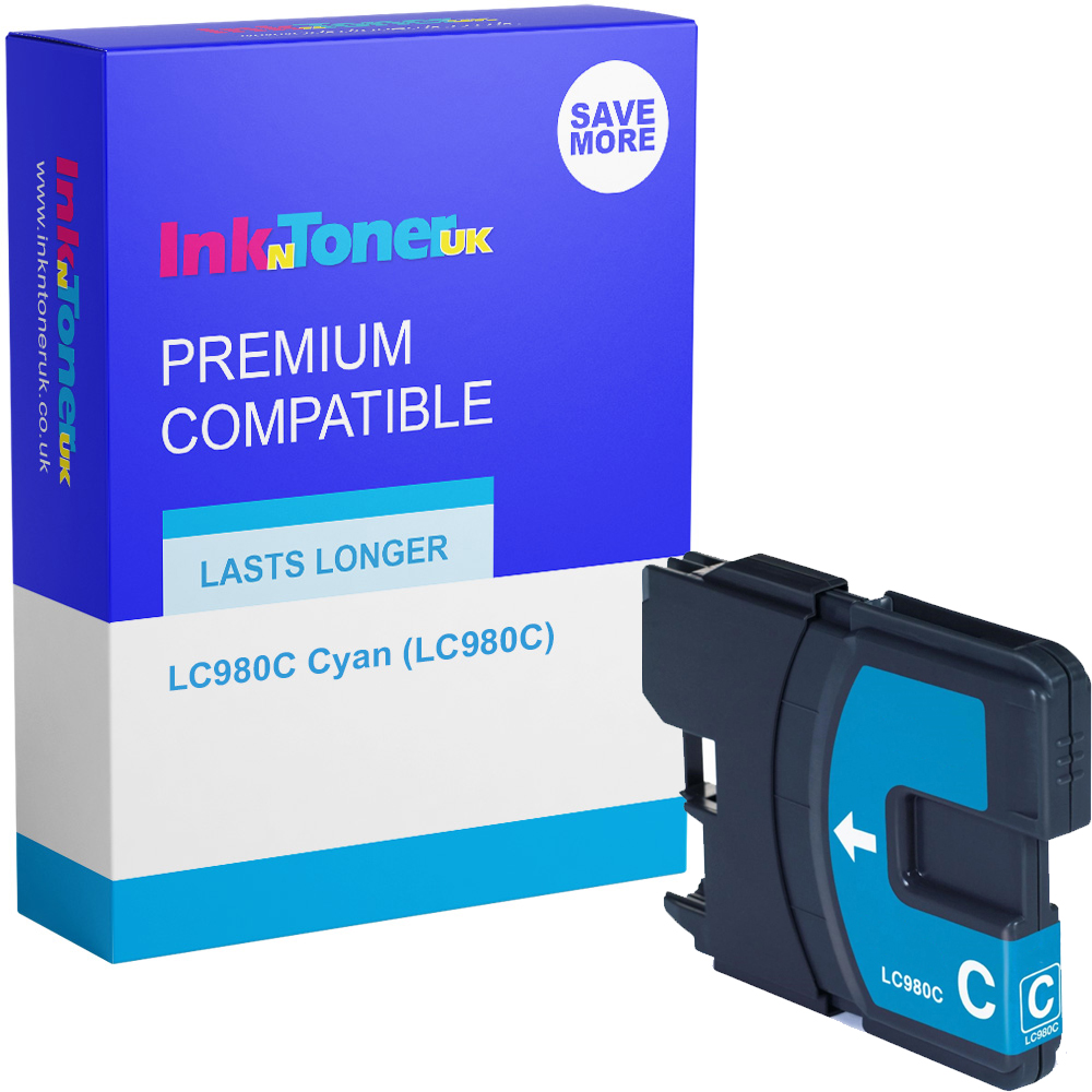 Premium Compatible Brother LC980C Cyan Ink Cartridge (LC980C)