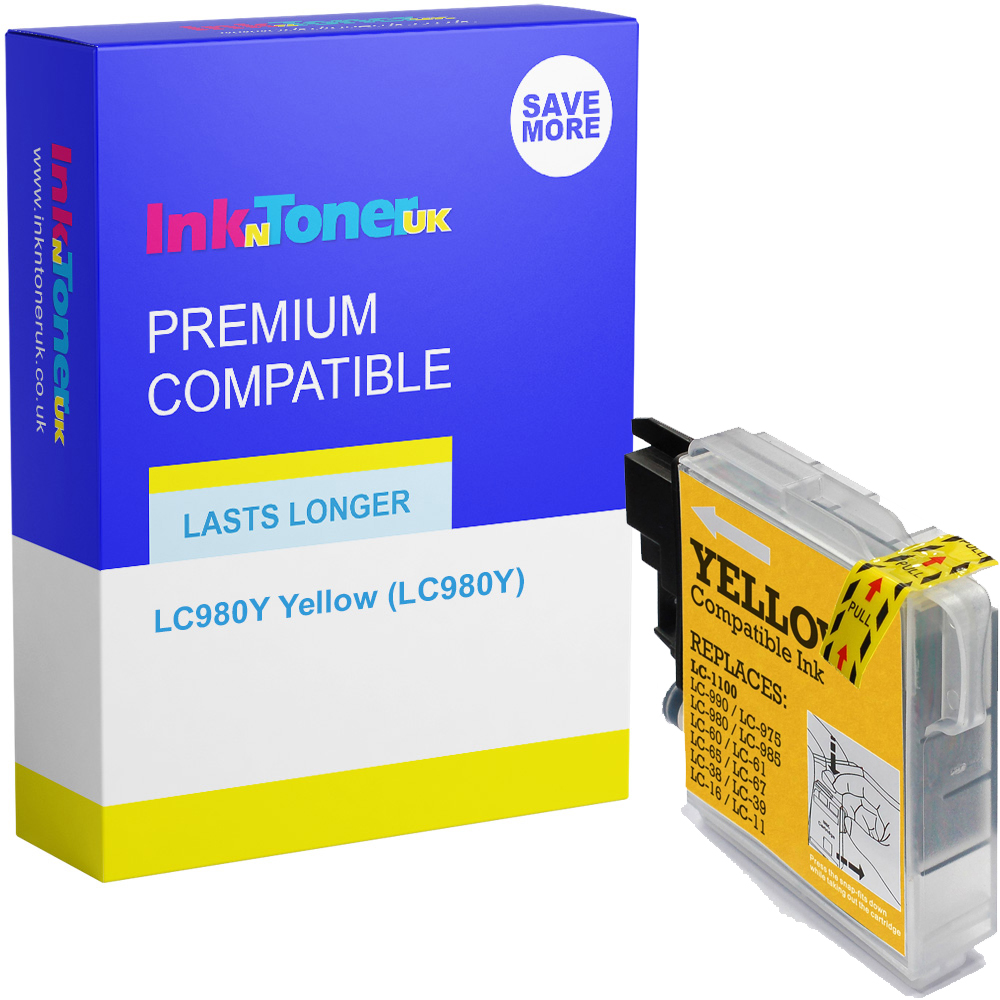 Premium Compatible Brother LC980Y Yellow Ink Cartridge (LC980Y)