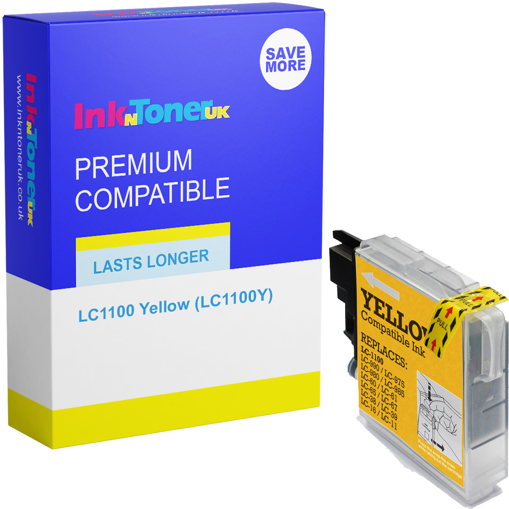 Premium Compatible Brother LC1100 Yellow Ink Cartridge (LC1100Y)