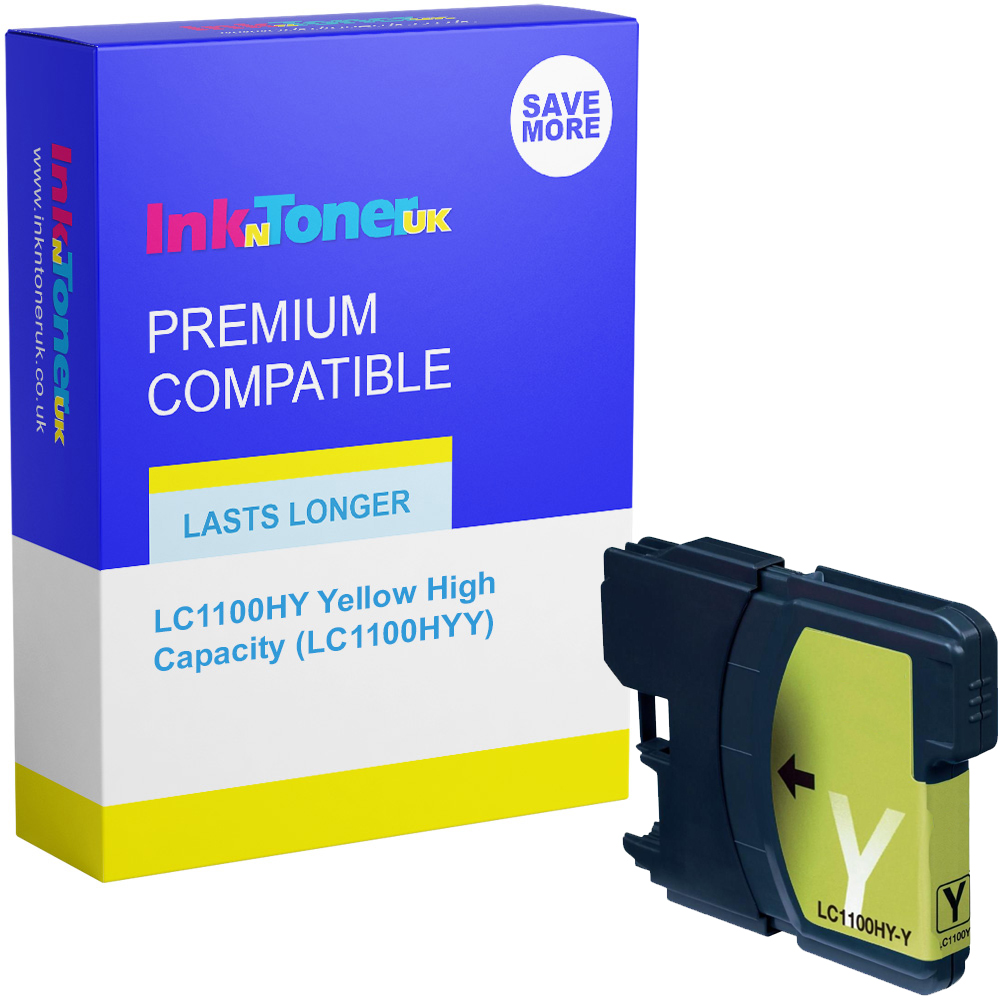 Premium Compatible Brother LC1100HY Yellow High Capacity Ink Cartridge (LC1100HYY)