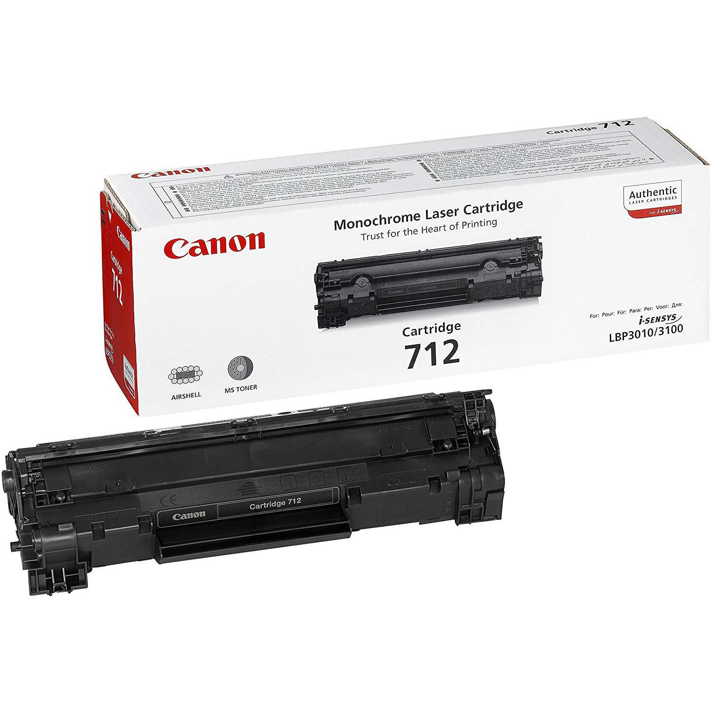 Original Canon 712 Black Toner Cartridge (1870B002AA)