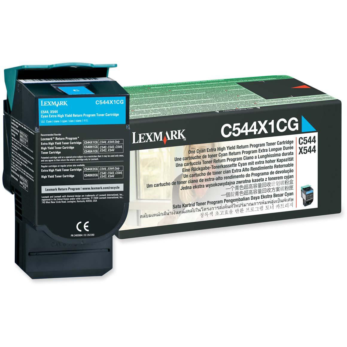 Original Lexmark C544X1CG Cyan Extra High Capacity Toner Cartridge (C544X1CG)