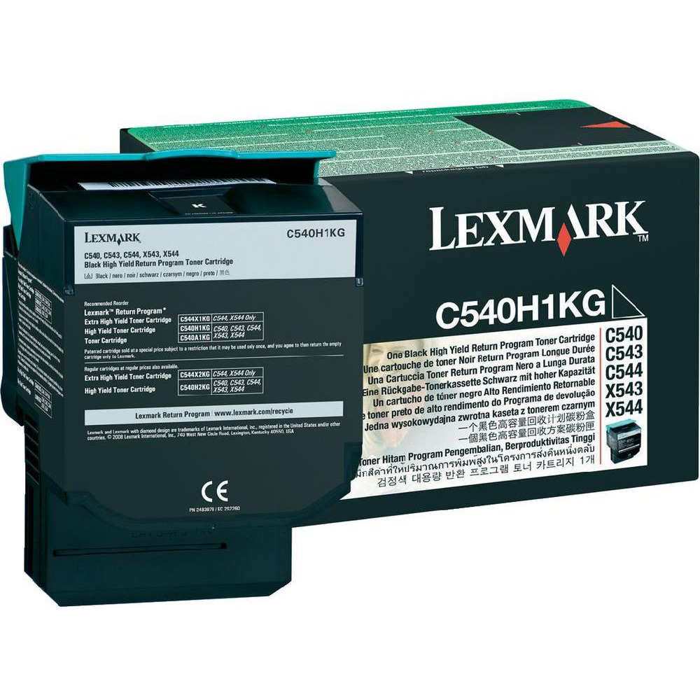 Original Lexmark C540H1KG Black High Capacity Toner Cartridge (C540H1KG)