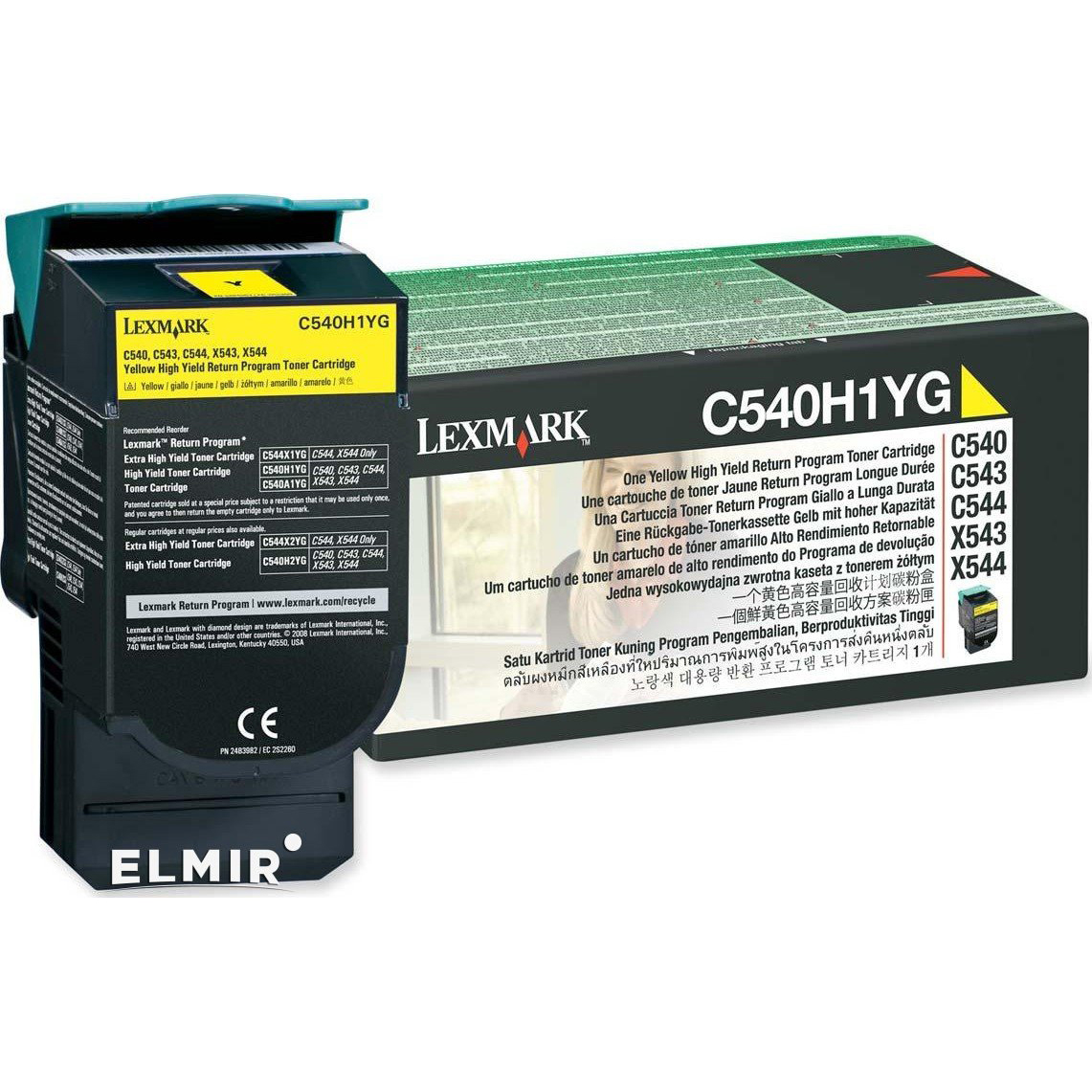 Original Lexmark C540H1YG Yellow High Capacity Toner Cartridge (C540H1YG)