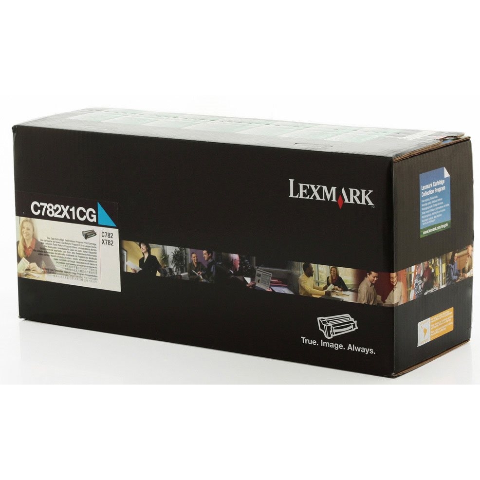 Original Lexmark C782X1CG Cyan Extra High Capacity Toner Cartridge (C782X2CG)