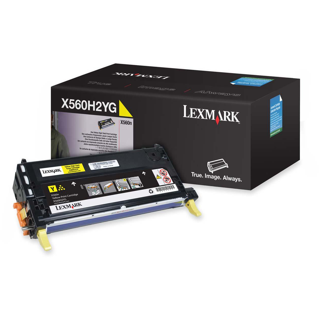 Original Lexmark X560H2YG Yellow High Capacity Toner Cartridge (X560H2YG)