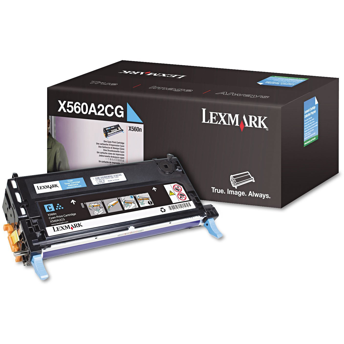 Original Lexmark X560A2CG Cyan Toner Cartridge (X560A2CG)