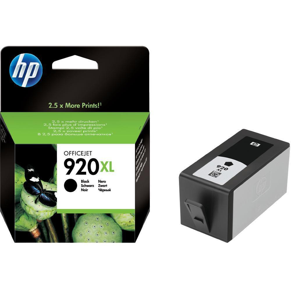 Original HP 920XL Black High Capacity Ink Cartridge (CD975AE)