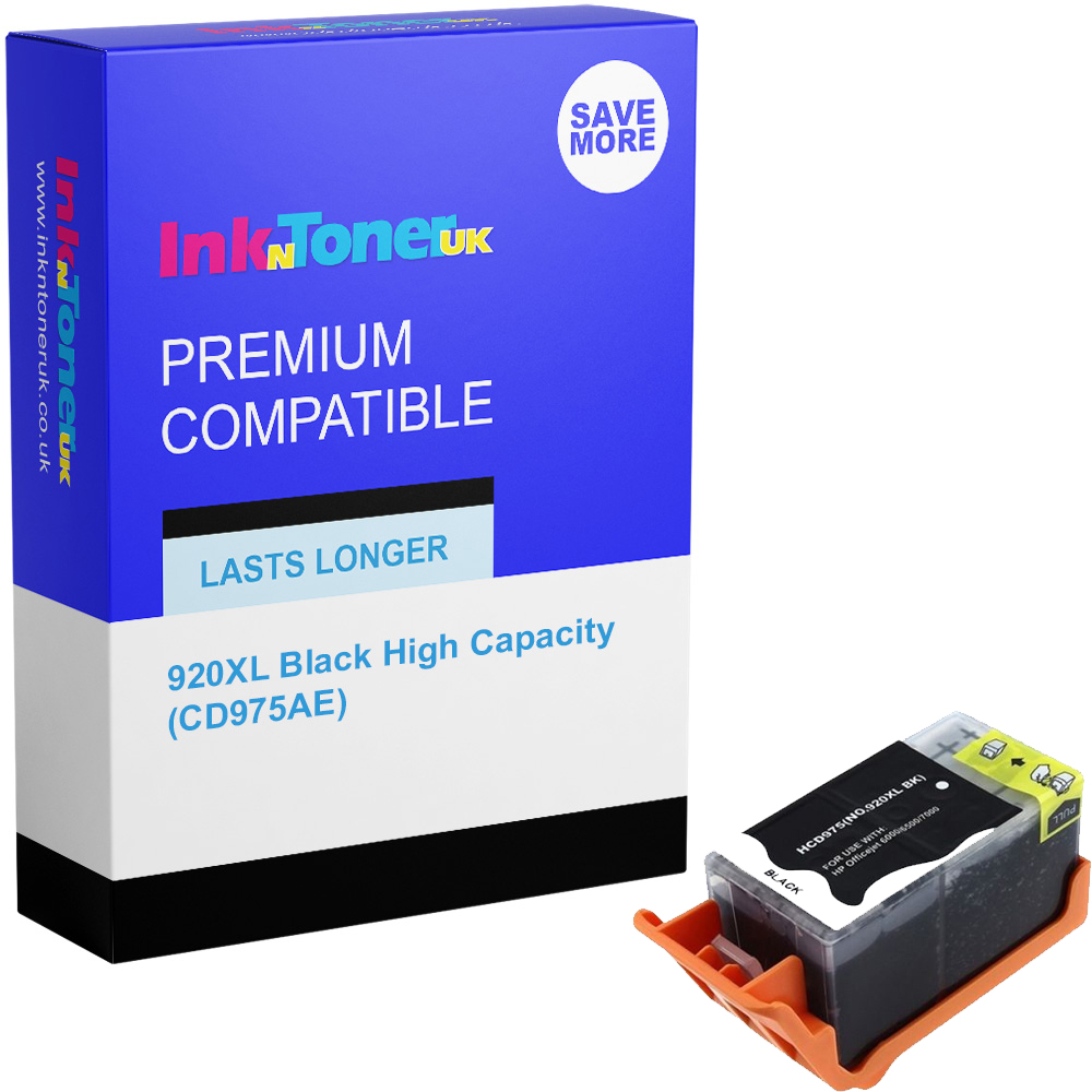 Premium Compatible HP 920XL Black High Capacity Ink Cartridge (CD975AE)