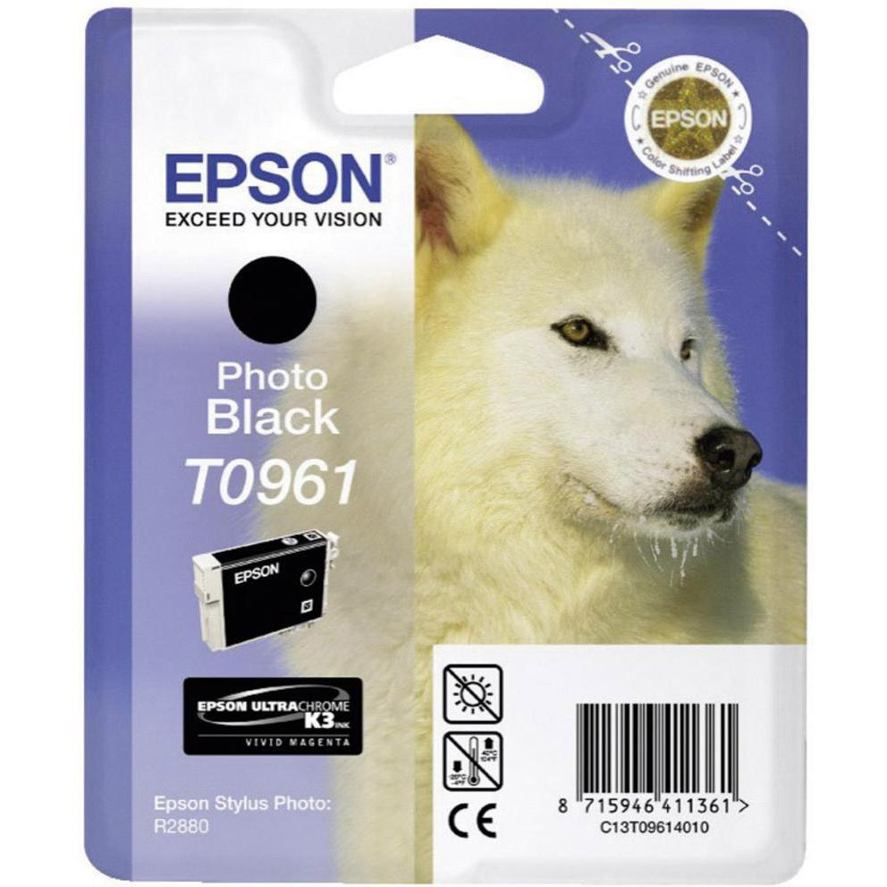 Original Epson T0961 Photo Black Ink Cartridge (C13T09614010) Husky