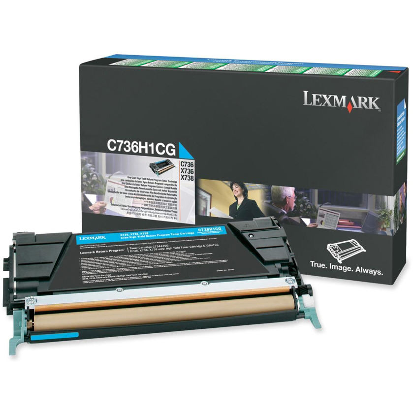 Original Lexmark C736H1CG Cyan High Capacity Toner Cartridge (C736H1CG)