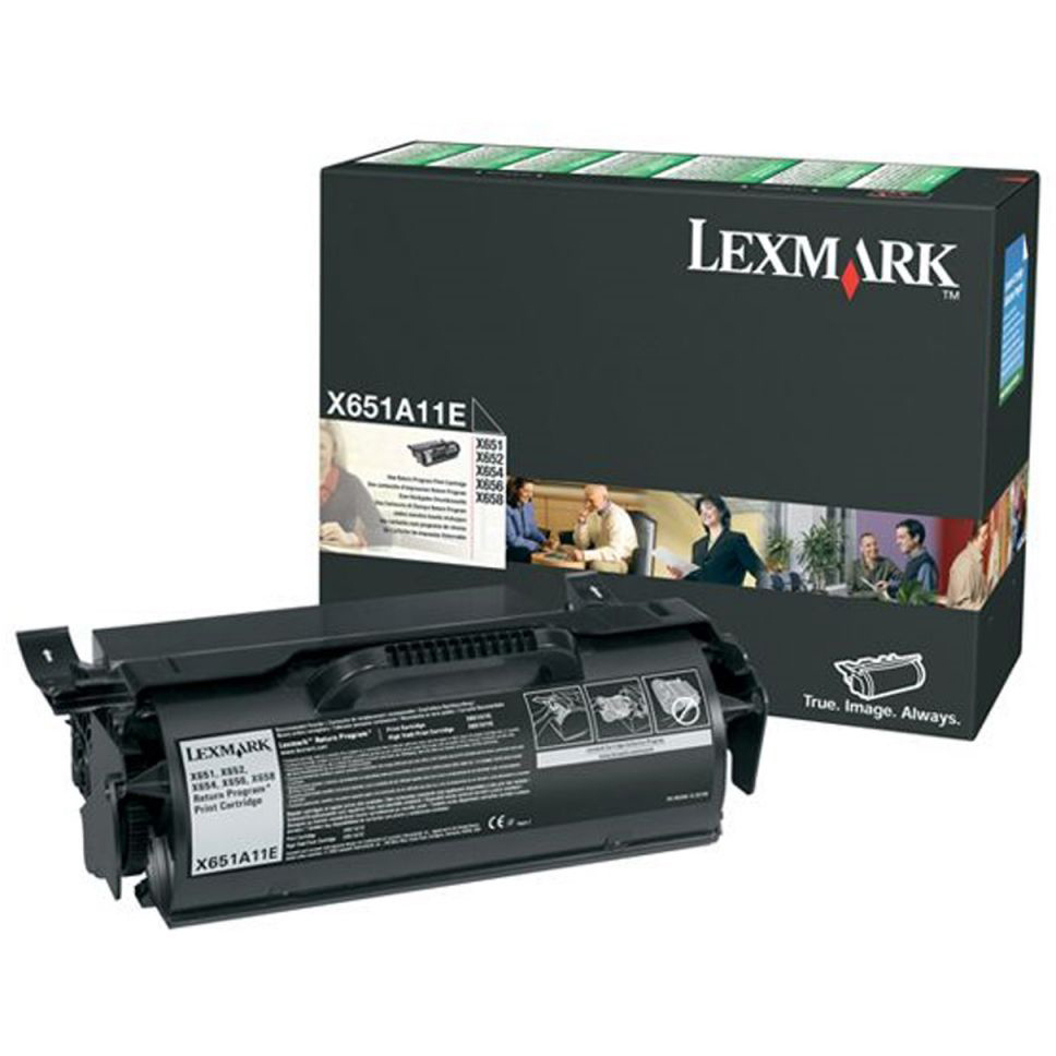Original Lexmark X651A11E Black Toner Cartridge (X651A21E)