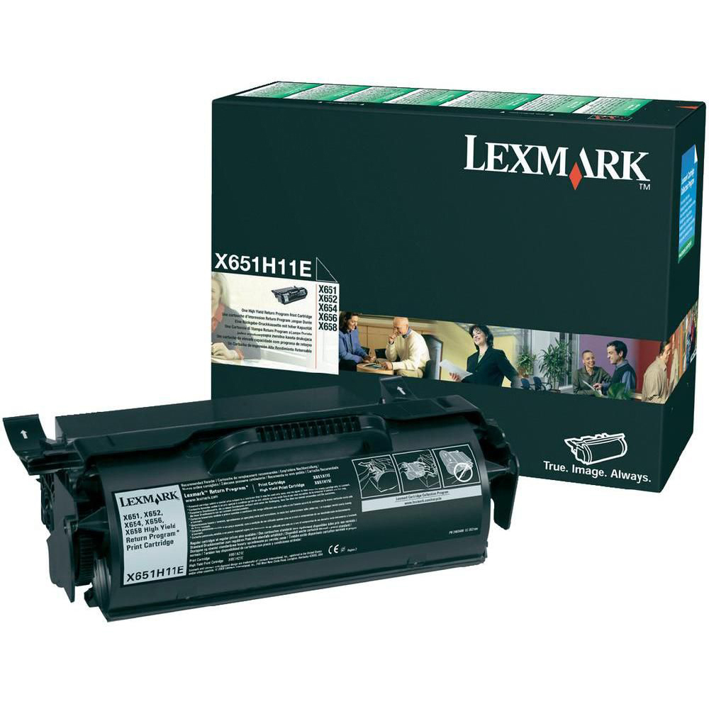 Original Lexmark X651H11E Black High Capacity Toner Cartridge (X651H11E)