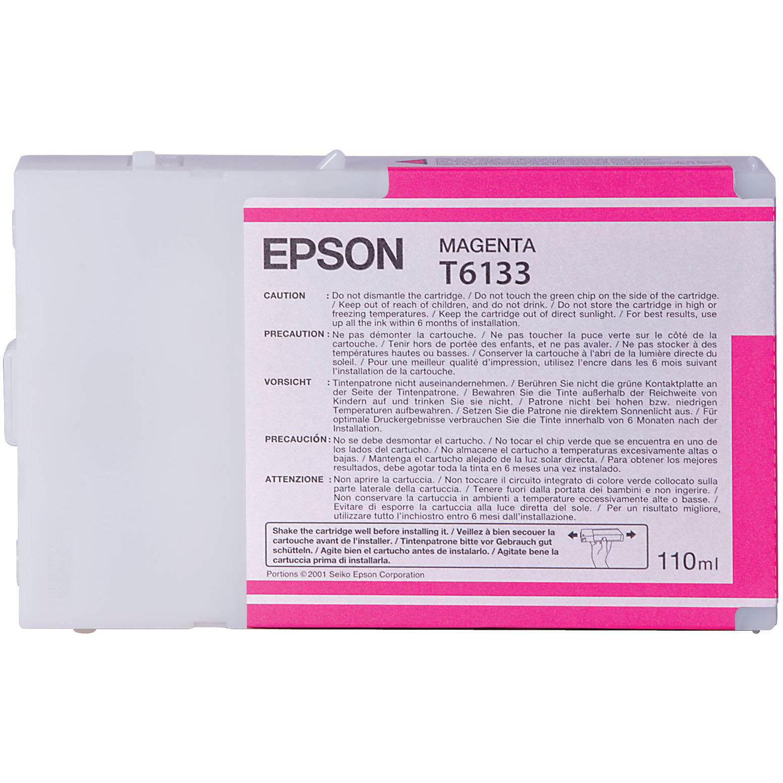 Original Epson T6133 Magenta Ink Cartridge (C13T613300)