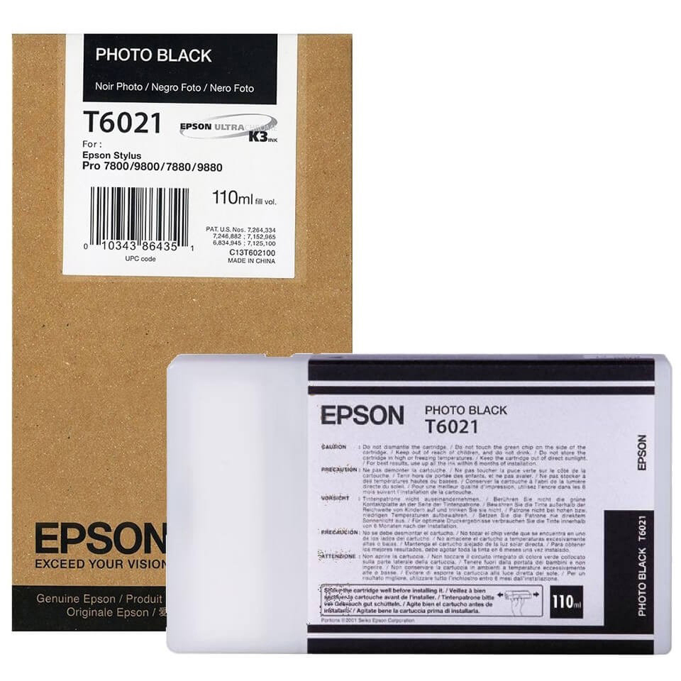 Original Epson T6021 Photo Black Ink Cartridge (C13T602100)