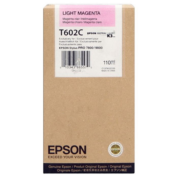 Original Epson T602C Light Magenta Ink Cartridge (C13T602C00)