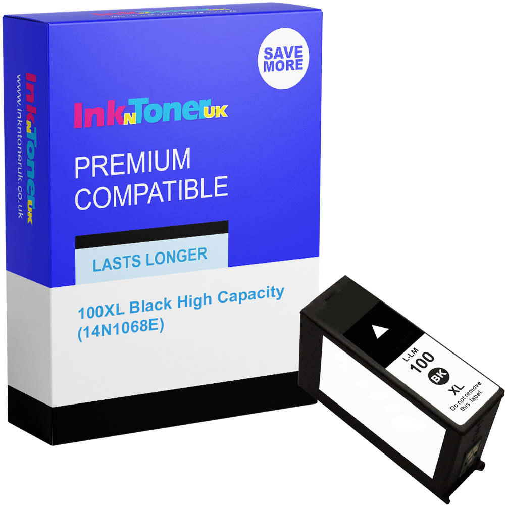 Premium Compatible Lexmark 100XL Black High Capacity Ink Cartridge (14N1068E)